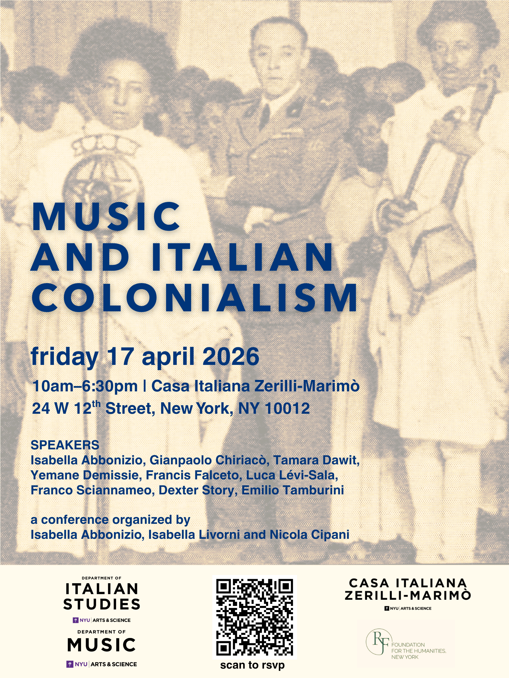 Music and Italian Colonialism Conference NYU